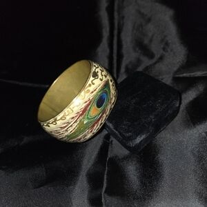 Peacock Feather Design Bracelet